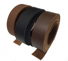 5-6 oz. Chrome Tanned Genuine Leather Strip Strap Blank 48 Plus inches 8 Widths picture
