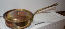 Vintage Williams Sonoma Copper  France High Wall Fry Pan with lid picture