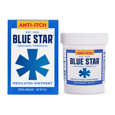 Blue Star Anti Itch Medicated Ointment, Hydrocortisone ,Steroid Free, 2 oz. picture