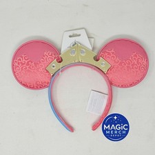 Disney Park Aurora Sleeping Beauty Reversible Pink Blue Ears Headband Crown NEW picture