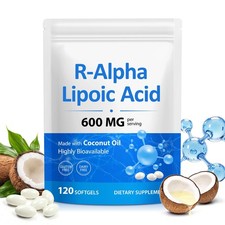 R Alpha Lipoic Acid Softgels 600mg per Serving 120 Softgels Antioxidant & picture