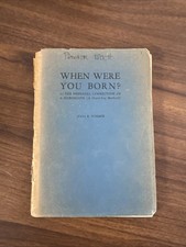 Vintage 1938 1st Edition When Were You Born? Julia K. Sommer Prenatal Horoscope picture