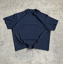 Vintage 00s Y2K Blank Dark Blue Navy T Shirt No Tag Mens L Grunge USA Indie picture