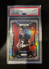 2023 Panini Prizm Bijan Robinson RC Variation #305 Falcons PSA 8 picture