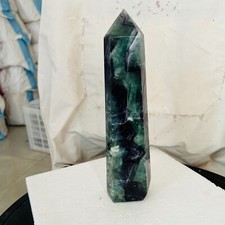 2.64LB Polishing and healing of natural colored fluorite crystal tower 1200g picture