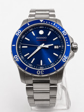 MOVADO 2600137 Series 800  Stainless Steel Blue Dial Men's 40mm Quartz Watch picture