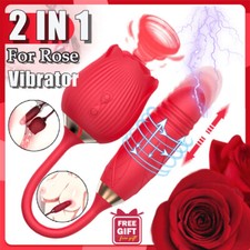 For-Rose-Sucking-Vibrator-Clitoral-Thrusting-Dildo-Toy-10 Speed-USE Lubricant picture