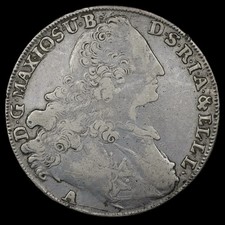 1771 Bavaria German States 1 Taler - VF picture
