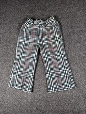 Vintage Healthtex Pants Kids 3T Multicolor Plaid Flare Elastic Waist Casual 70s picture