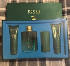 Rocks By Original Penguin 4 Pc Gift Set Mens Eau De Toilette Spray Shave Shower picture