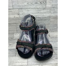 Abeo Goleta GW114 Black Multi Color Strappy B.I.O.system Sandals Women Sz 7N picture