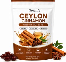 Ceylon Cinnamon 7,200Mg Equivalent | 300 Softgels with MCT Oil | Highly Bioavail picture
