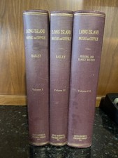 1949 Long Island Nassau Suffolk Paul Bailey 3 Vol Set Genealogy History picture