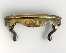 Vintage Hollywood Regency Fancy Gold Resin Half-Moon Wall Shelf - Design 2625 picture