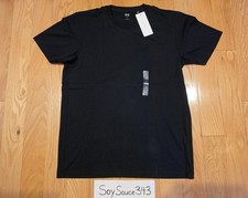 NEW UNIQLO SUPIMA COTTON SHORT SLEEVE BLACK TEE SHIRT SIZE SMALL picture