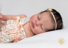 19in Realistic Sleeping Newborn Baby Reborn Doll Rooted Soft Hair Assembled Gift picture