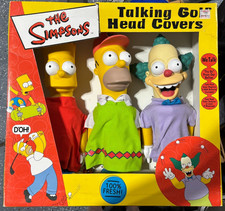 Vintage 2000 The Simpsons - Talking Golf Club Head Cover Bart, Homer, Krusty NIB picture