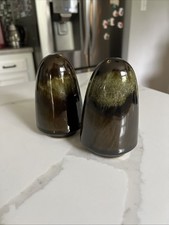 Vintage Pfaltzgraff Gourmet Brown Drip Glaze Salt And Pepper Shakers picture