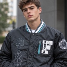 Rare Nike Sportswear Force Varsity Jacket 