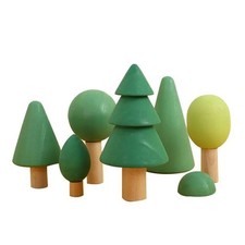Wooden Rainbow Stacking Blocks Montessori Colorful Building Toy Kids Educational picture