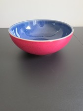 Denby Harlequin Red And Blue Soup Cereal Bowl vintage picture
