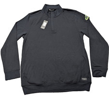 Travis Mathew Newport 1/4 Zip Fleece Pullover Black Zing Zang Men's Medium NWT picture