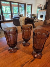 Vintage Fostoria Smoke Brown Ice Tea Goblets picture