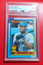 1990 Topps Ken Griffey Jr Rookie #336 Seattle Mariners PSA 9 Mint picture