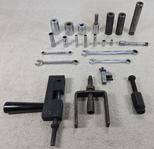 Lot of 23 Snap On Tool Lot Sockets, Wrenches, Extension, Air Hammer Blue Point picture