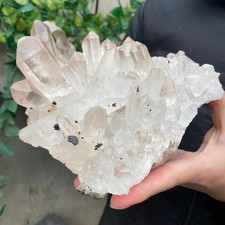 4.1LB A++Large Natural clear white Crystal Himalayan quartz cluster /mineralsls picture