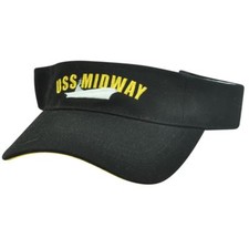 USS MIDWAY MAGIC SAN DIEGO NAVAL MUSEUM VISOR HAT BLACK picture