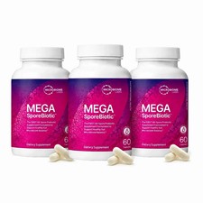 NEW！Mega Sporebiotic 60 Capsules Microbiome Labs, probiotic supplement - 3 PACK picture
