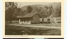 MT.PLEASANT,NEW YORK-MT. PLEASANT STATION-LINEN ERA SEPIA-(NY-MMISC*) picture