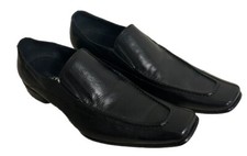 Martello Handmade Men's US 9 Black Leather Luxury Slip On Dress Shoes picture