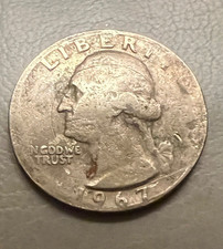 1967 Washington Multi Errors Quarter 25 Cents - Rare picture