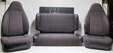 AGATE Aztec Left & Right Front Seats Rear Backseat 97-02 Jeep TJ Wrangler 3PCS picture