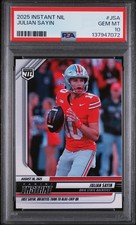 Graded 2025 Panini Instant NIL Julian Sayin #JSA Rookie RC Card PSA 10 picture