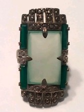 Nicky Butler NB Sterling Empire Collection Green Chalcedony Ring Size 8 picture