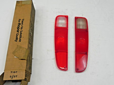 VINTAGE 1973-88 JEEP J SERIES J10 J20 TRUCKS TAIL LIGHT LENSES PAIR RED NEW NOS picture