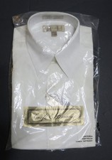 Mens Croft & Barrow White Dress Shirt 16 32/33 Herringbone Twill 60/40 Cot. Poly picture