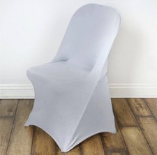 VEVOR 32 PCS White Stretch Spandex Folding Chair Covers for Wedding Party Dining picture