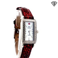 Pre-Loved Michele Deco Baguette / Diamond Bezel/ Quartz/ Mother of Pearl Dial / picture