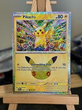 Pokemon TCG Pikachu 040/128 (18/30) 30th Celebration Holo English Shinji Kanda picture