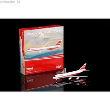 18cm TWA Boeing 747‑100 N93105 1/400 Airplane Model Desktop Decor Collectible picture