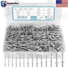 500pcs Pop Rivets Assortment Kit Aluminum Blind Rivets 14 Sizes Blind Rivet Set picture