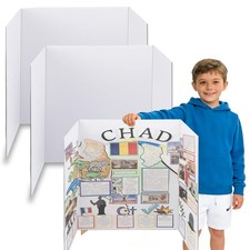 LonlyEagle 36” x 48” Trifold Poster Board，White 36 x 48 inches, white picture