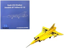 Saab J35J Draken Fighter Aircraft Johan Gul Swedish Air Force 43 10 3 1/72 picture