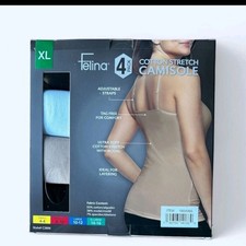 BRAND NEW Felina 4 Pack Cotton Stretch Camisole Tank Tops - Women’s Size XL picture