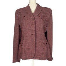 1940s Pink Tailored Wool Blazer Jacket picture