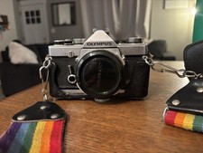 Vintage Olympus OM-1 35mm SLR Film Camera Bundle picture